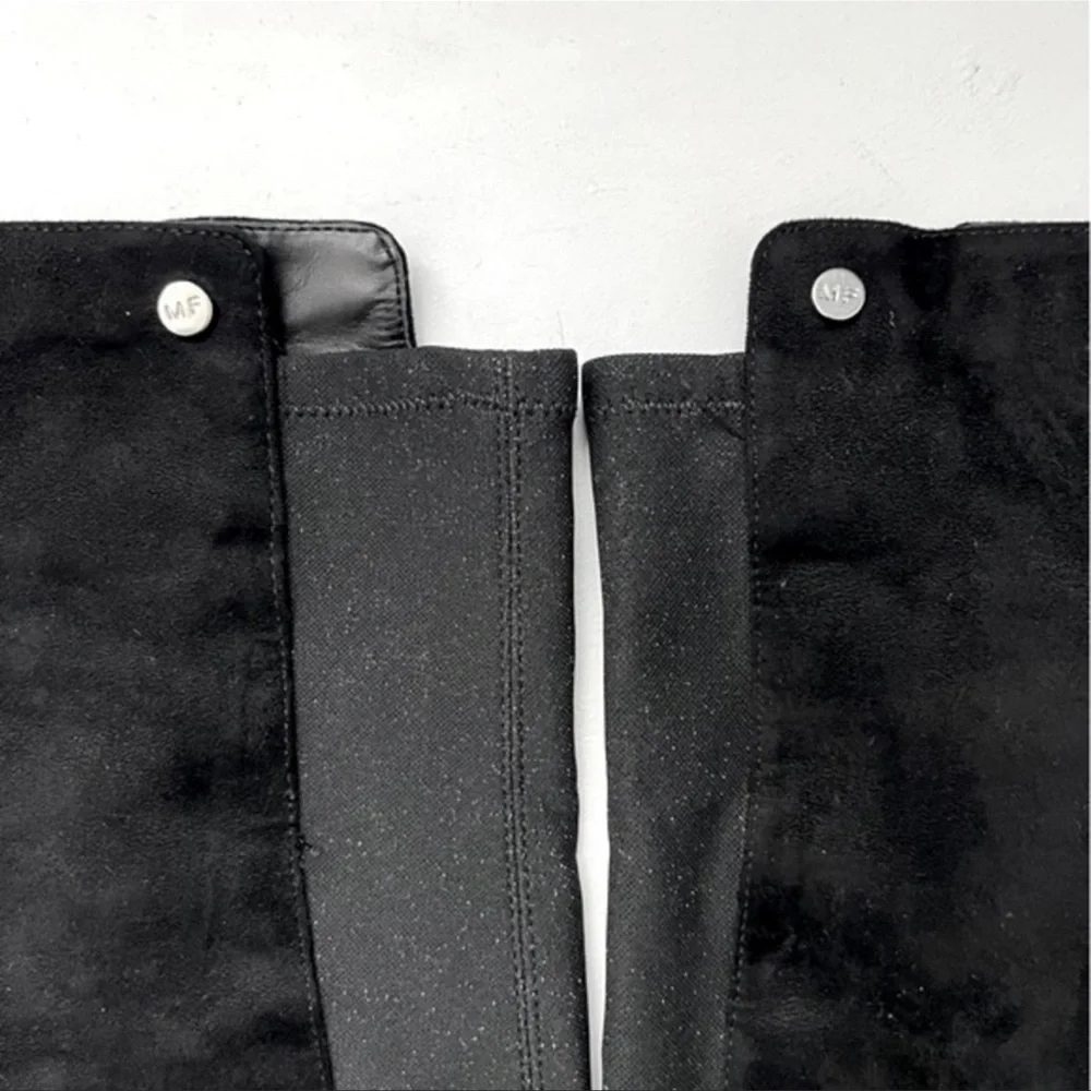 Marc Fisher Ramata Boot. Black suede with sparkle back. Over the knee boot
